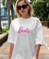 Kadın Baskılı Oversize T-shirt - Beyaz