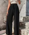 Kadın Beli Lastikli Bol Paça Bürümcük Pantolon