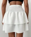 Kadın Beyaz Gipeli Suprem Kumaş Etek