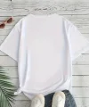Kadın Beyaz Ive Got Your Back Grafik Tişört - Eğlenceli Çubuk Tasarımlı Oversize Günlük Kısa Kollu Tişört, Polyester Örgü, Yuvarlak Yaka, İlkbahar ve Yaz için Mükemmel, Günlük Giyim Tişört | Eğlenceli Tasarım | Polyester Kumaş - Beyaz