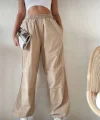 Kadın Cepli Paraşut Pantalon - Bej