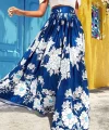 Kadın çiçek Baskılı Maxi Boy Süprem Etek