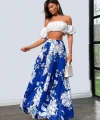 Kadın çiçek Baskılı Maxi Boy Süprem Etek