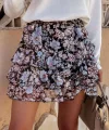 Kadın Çiçek Baskılı Şifon Etek