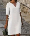 Kadın Fakir Kol V Yaka Aerobin Elbise