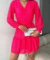 Kadın Fırsat ürünü Kruvaze Yaka Güpürlü ini Elbise