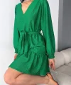 Kadın Fırsat ürünü Kruvaze Yaka Güpürlü ini Elbise