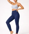 Kadın Fitilli Full Likralı Yüksek Bel Toparlayıcı Tayt Günlük ve Spor Kullanım - Lacivert