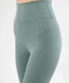 Kadın Fitilli Full Likralı Yüksek Bel Toparlayıcı Tayt Günlük ve Spor Kullanım - Mint Yeşili
