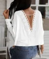 Kadın ırt Tekolteli Inci Detay Fırsat ürün Bluz