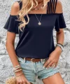 Kadın Kısa Kollu Beş Askılı Viskon Bluz