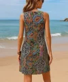 Kadın Kısa Kollu Dantel V Yakalı Desenli Süprem Elbise