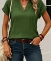 Kadın Kısa Kollu Hakim Yaka Sofya Bluz