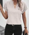 Kadın Kısa Kollu Hakim Yaka Sofya Bluz