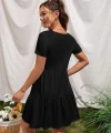 Kadın Kısa Kollu Kiloş Viskon Elbise