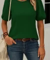 Kadın Kısa Kollu Pileli Balın Kol Bürümcük Bluz