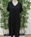 Kadın Kısa Kollu V Yakalı Cep Detaylı Uzun Viskon Iki Iplik Elbise