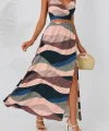Kadın Kolsuz Askılı Crop Ikili Süprem Takım