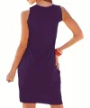 Kadın Kolsuz Göğüs Altı Pileli Viskon Elbise