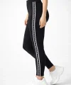 Kadın Likralı Yan Yıldız Şeritli Detaylı Tayt - Siyah