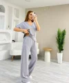 Kadın Modal Kumaş Rahat Kesim V Yaka Eşofman Takımı