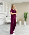 Kadın Modal Kumaş Rahat Kesim V Yaka Eşofman Takımı