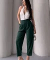 Kadın Scuba Krep Likralı Yan Fermuarlı Lastikli Harem Pantolon