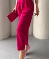 Kadın Scuba Krep Likralı Yan Fermuarlı Lastikli Harem Pantolon