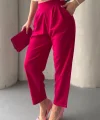 Kadın Scuba Krep Likralı Yan Fermuarlı Lastikli Harem Pantolon