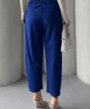 Kadın Scuba Krep Likralı Yan Fermuarlı Lastikli Harem Pantolon