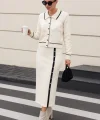 Kadın şerit Detay Ceket Ve Etek ıkılı Takım