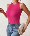 Kadın Sıfır Kol Sırt çapraz Detay Triko Bluz