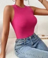 Kadın Sıfır Kol Sırt çapraz Detay Triko Bluz