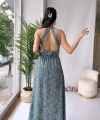 Kadın Sırt Dekolteli Maxi Boy Yırtmaçlı Efsane Elbise