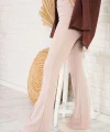 Kadın Skuba Krep Kumaş Basic Pantolon - Bej