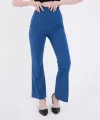 Kadın Skuba Krep Kumaş Basic  Pantolon - Indigo