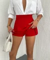 Kadın Şortlu Etek - Kırmızı