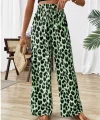 Kadın Süprem Kumaş Beli Lastikli Leopar Desen Pantolon