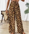 Kadın Süprem Kumaş Beli Lastikli Leopar Desen Pantolon