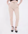 Kadın Tam Kalıp Basic Eşofman Pantolon - Bej