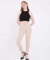 Kadın Tam Kalıp Basic Eşofman Pantolon - Bej