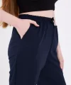 Kadın Tam Kalıp Basic Eşofman Pantolon - Lacivert