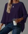 Kadın Truvakar Kollu Bisiklet Yaka Viskon Bluz