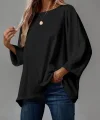 Kadın Truvakar Kollu Bisiklet Yaka Viskon Bluz