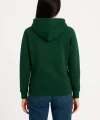 Kadın Üç İplik Kapüşonlu Kanguru Cepli Sweatshirt hoodie - Haki