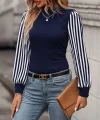 Kadın Uzun Kollu Balıkçı Yaka Bürümcük Bluz