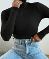 Kadın Uzun Kollu Balıkçı Yaka Kaşkorse Bluz