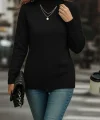 Kadın Uzun Kollu Balıkçı Yaka Triko Bluz