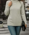Kadın Uzun Kollu Balıkçı Yaka Triko Bluz
