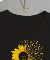 Kadın Uzun Kollu Bisiklet Yaka Ayçiçeği Desenli Viskon Bluz